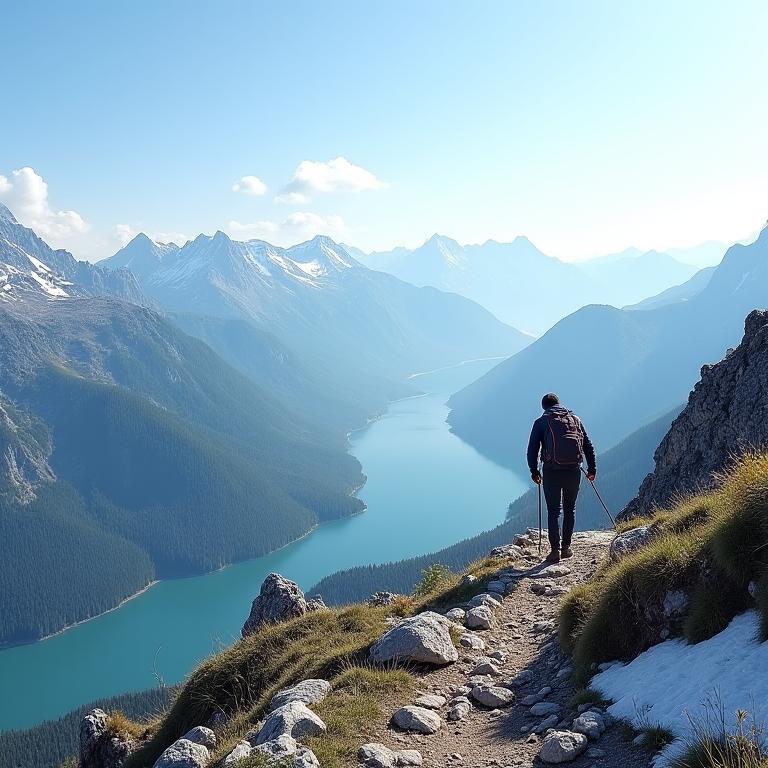 Alpine Trekking Tour mit spektakulärer Aussicht